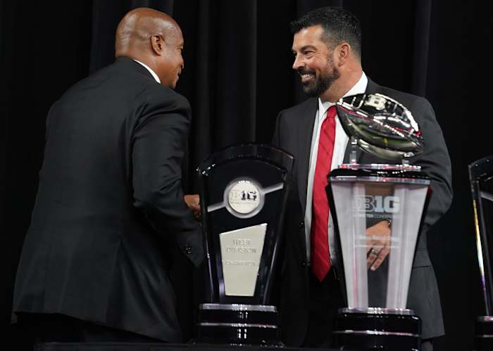 Kevin Warren and Ohio State football coach Ryan Day
